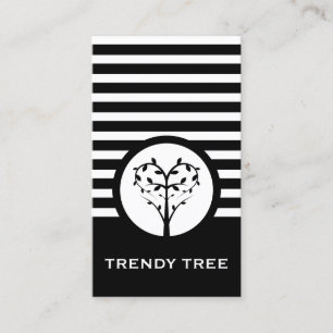 Striped Chic Tree Visitenkarte