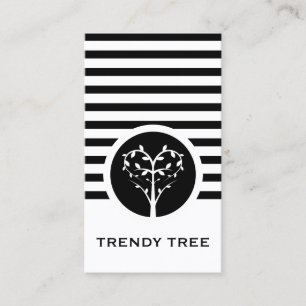 Striped Chic Tree Visitenkarte