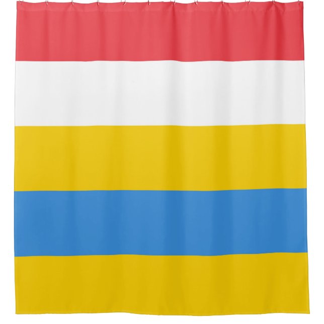 Striped Colors of Aruba Flag Duschvorhang (Vorderseite)