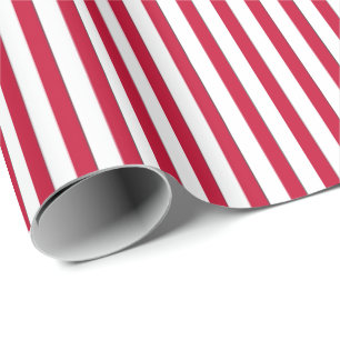 Striped Gift Wrapping Paper-Red-White 07 Geschenkpapier