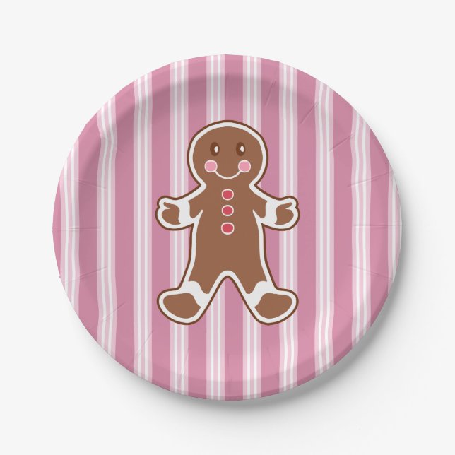 Striped Gingerbrot Boy Paper Teller (Vorderseite)