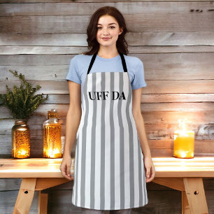 Striped Gray Uff Da All-over Print-Schürze Schürze