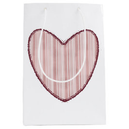 Striped Heart Mittlere Geschenktüte