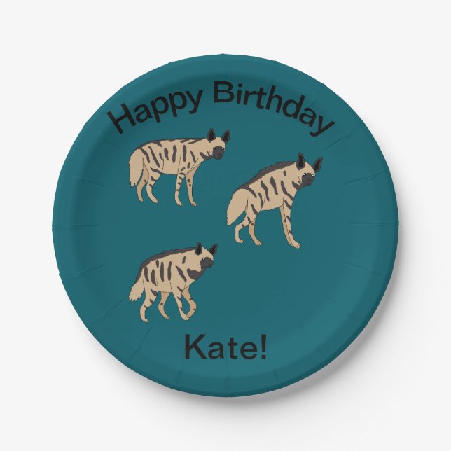 Striped Hyenas Pappteller (Vorderseite)