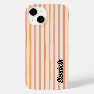 Striped iPhone Case mit Name   Benutzerdefinierter