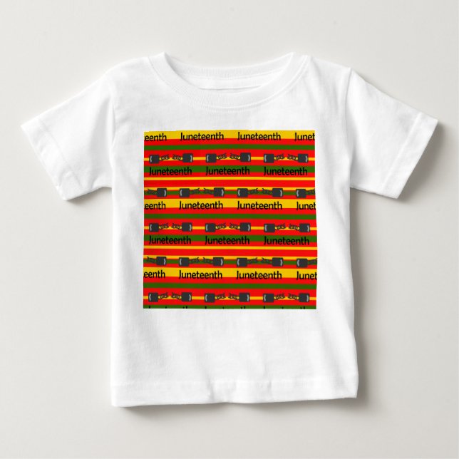Striped Juneteenth Baby T-shirt (Vorderseite)