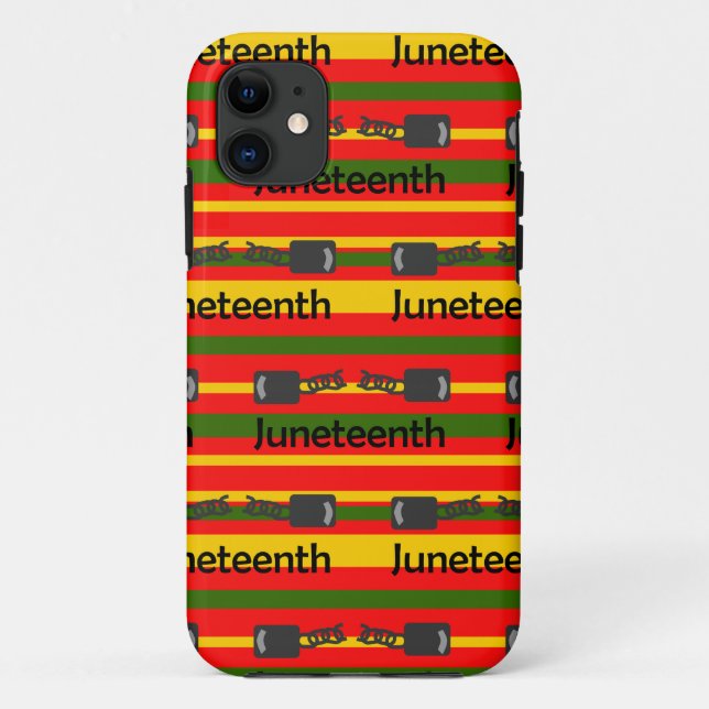Striped Juneteenth Case-Mate iPhone Hülle (Rückseite)