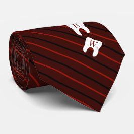 Striped Maroon Dentistry Krawatte