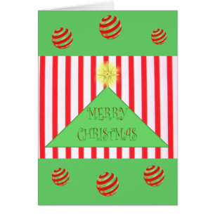 Striped Merry Christmas Tree