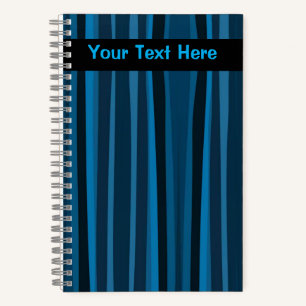 Striped Moody Denim Notizbuch
