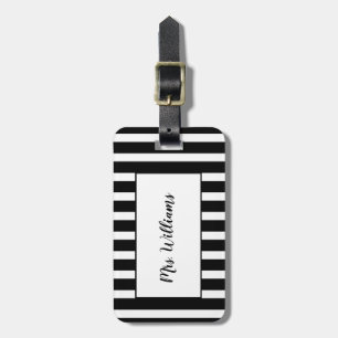 Striped Mrs. Luggage Tag Gepäckanhänger