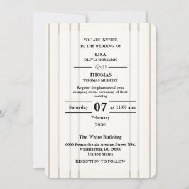 Striped Preppy Modern Wedding Invite Einladung