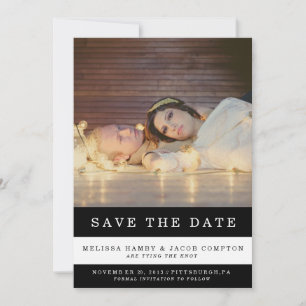 Striped Save the Date Mitteilung