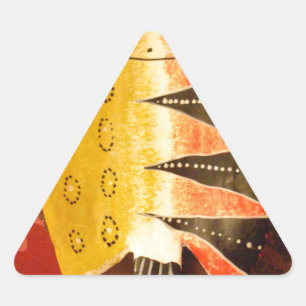 Striped Sensation Tiger Barb Fish Art Print Dreieckiger Aufkleber