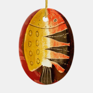 Striped Sensation Tiger Barb Fish Art Print Keramikornament