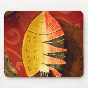Striped Sensation Tiger Barb Fish Art Print Mousepad