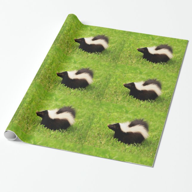 Striped Skunk Geschenkpapier (Ungerollt)