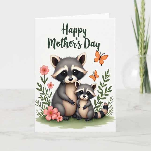 Striped Tails Family Card Karte (Vorderseite)