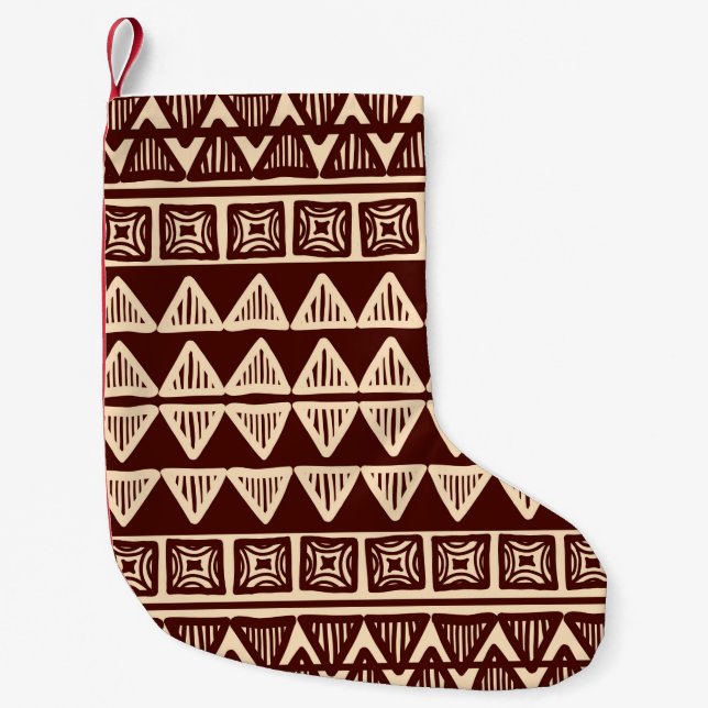Striped tribal ornamental pattern kleiner weihnachtsstrumpf (Vorderseite)