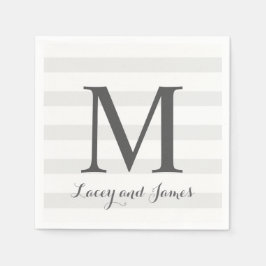 Striped Wedding Napkin Serviette