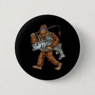 Striper-Angeln Bigfoot Gestreifter B Fischer Button