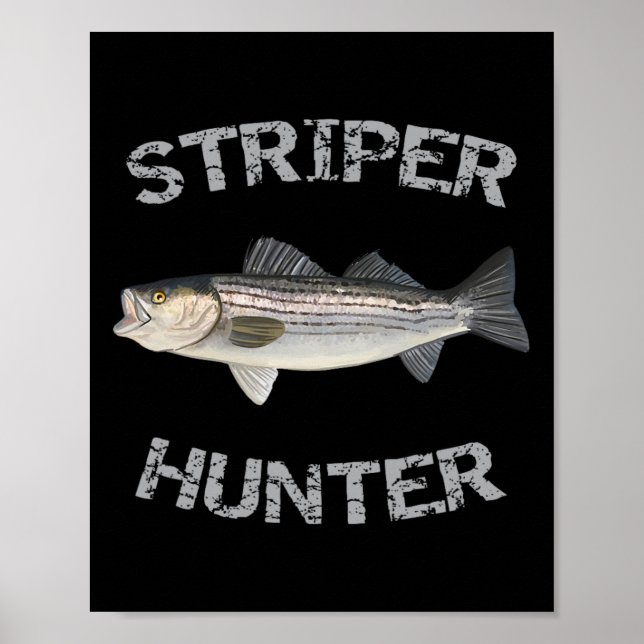 Striper Hunter gestreifte B Striper Angel-Shirt  Poster (Vorne)