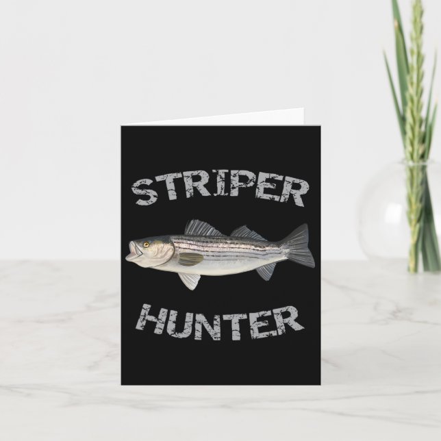 Striper Hunter Striper B Striper Fishing-Shirt Karte (Vorderseite)
