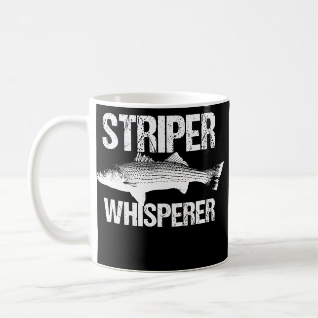 Striper Whisperer Cool Bass Fly Fishing Fish Kaffeetasse (Links)