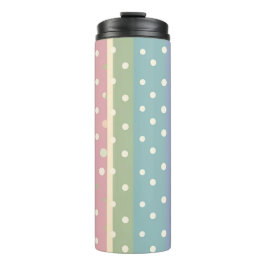 Stripes and Polka Dots Pastel Shades Thermosbecher