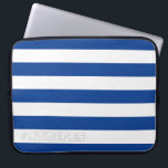 STRIPES Blau für jede Farbe Laptopschutzhülle<br><div class="desc">Horizontale Streifen gegen Weiß,  die neu gefärbt werden können. Spielen Sie mit Hintergrundfarben um neue Effekte zu erzeugen!</div>