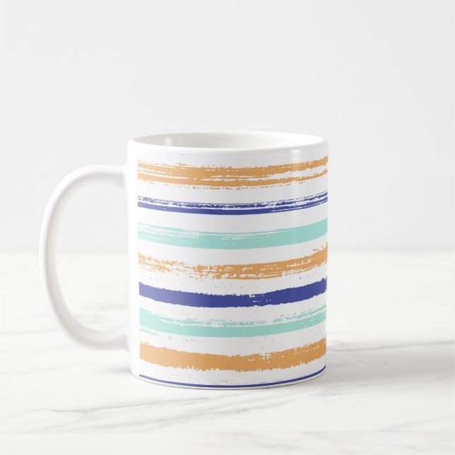 Stripes geometric textile seamless vintage pattern kaffeetasse (Links)