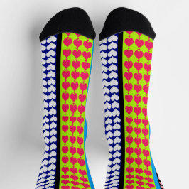 Stripes Hearts Diamonds Boho Mischdesign Socken