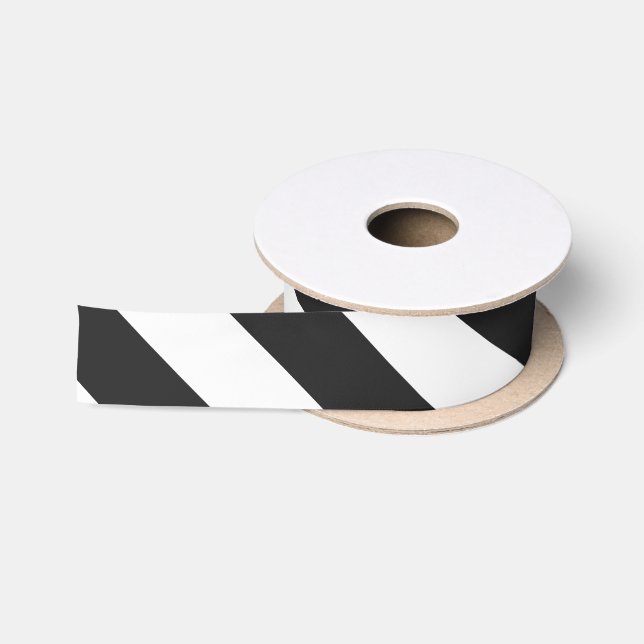 STRIPES justierbares Schwarzes Satinband (Spule)