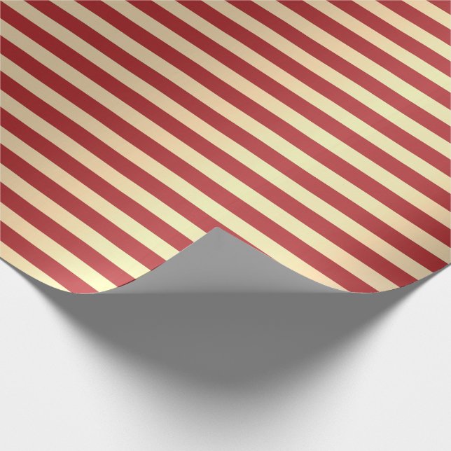 Stripes Lines Red White Saint Tropes Minimal Geschenkpapier (Ecke)