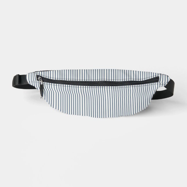Stripes Modern Indigo Minimalist Elegance Bauchtasche (Vorderseite)