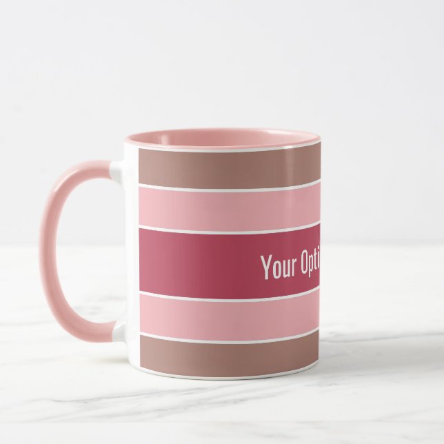 Stripes Muster Benutzerdefinierte Text-Tasse Tasse (Links)