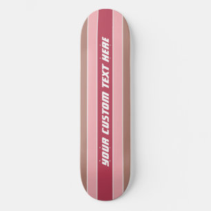 Stripes Muster Benutzerdefinierte Textskateboards Skateboard