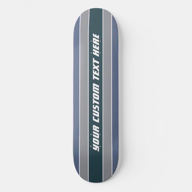 Stripes Muster Benutzerdefinierte Textskateboards Skateboard (Vorderseite)