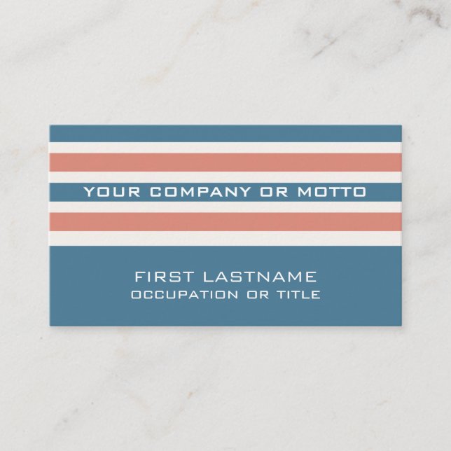 Stripes Muster benutzerdefinierte Visitenkarten Visitenkarte (Vorderseite)