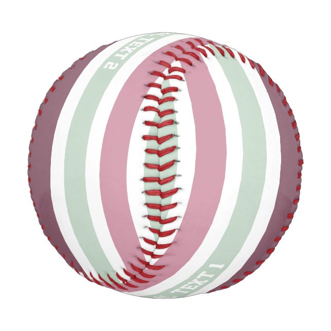 Stripes Muster benutzerdefiniertes Baseball (Schrägansicht)