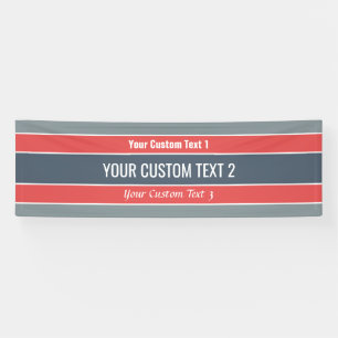 Stripes Muster Benutzerdefiniertes Textbanner Banner