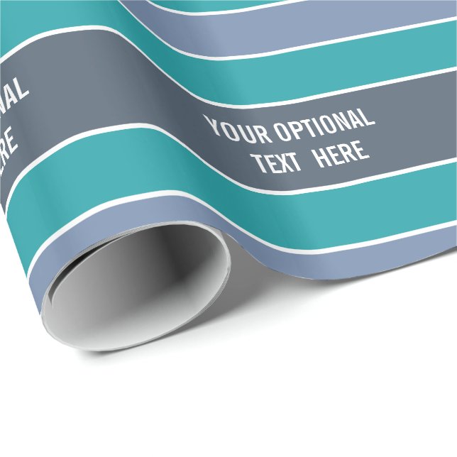 Stripes Muster benutzerdefiniertes Textumhüllungsp Geschenkpapier (Rolleneckpunkt)