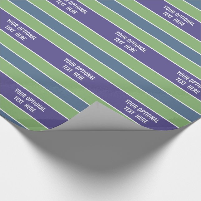 Stripes Muster benutzerdefiniertes Textumhüllungsp Geschenkpapier (Ecke)