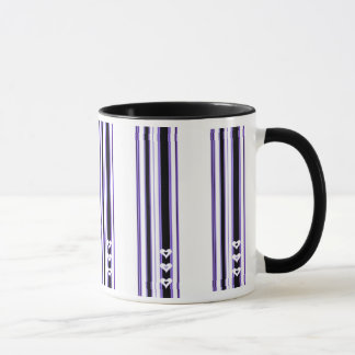 Stripes n-Herz-lila Tasse