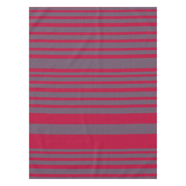 Stripes Red Gray Tischdecke (Vorderseite)