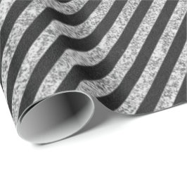 Stripes Schwarz-weiß Lines Chalkboard Elegante Geschenkpapier