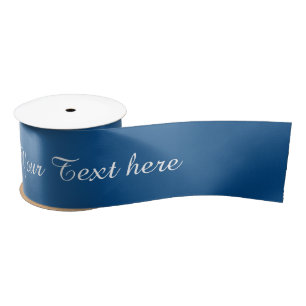 STRIPES Steigungen - Blau + Ihr Text Satinband