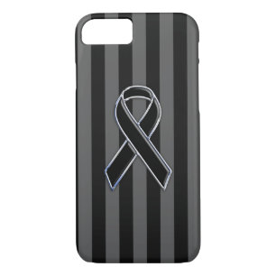 Stripes Style Black Ribbon Awareness Case-Mate iPhone Hülle