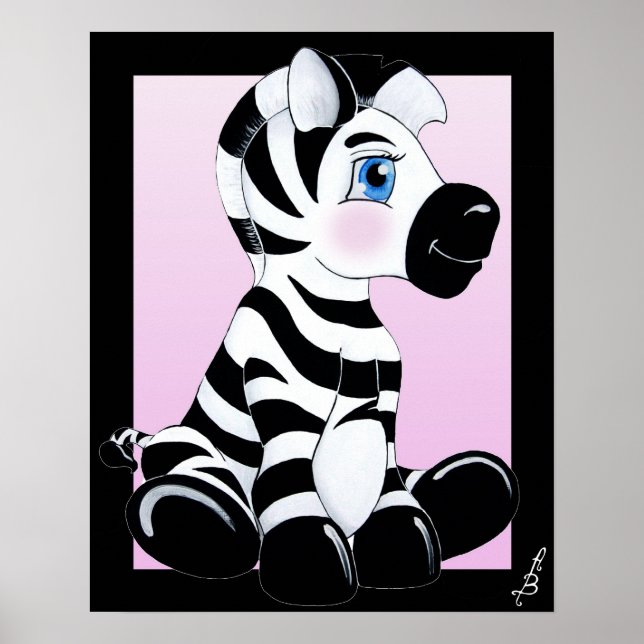 Stripes the Baby Zebra Poster (Vorne)