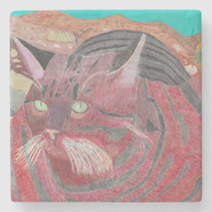 Stripey Cat beim Joshua Tree Untersetzer
